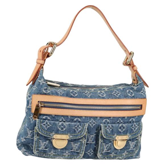 LOUIS VUITTON Monogram Denim Buggy PM Shoulder Bag Blue M95049 LV Auth yk19384V - Picture 1 of 16